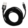 Miniatyrbillede 6 af 6: Stærkt flettet kabel USB-C 2.4A 2m sort