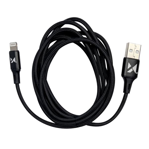 Iphone Lightning 2.4A USB kabel 1m sort