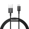 Miniatyrbild 1 av 6: Överlägsen kabel USB microUSB-kabel för snabbladdning 2A 1m svart