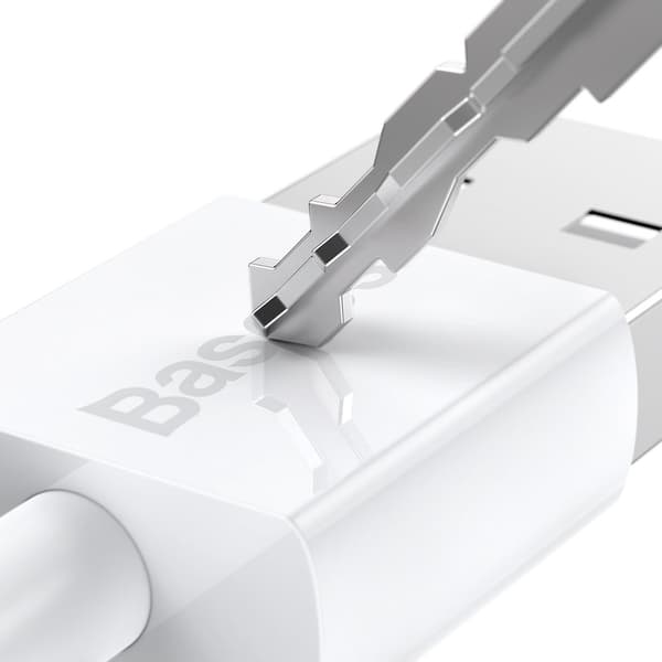 Superior kabel USB microUSB kabel til hurtig opladning 2A 1m hvid
