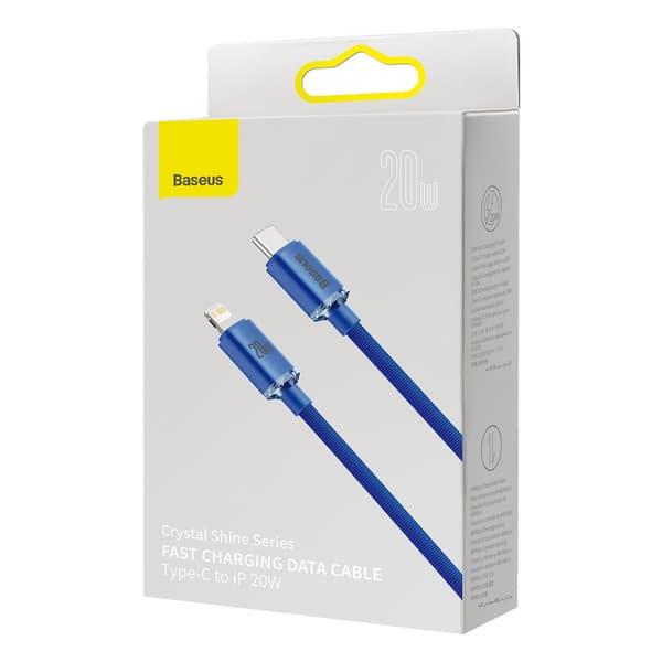 Kabel til hurtig opladning og dataoverførsel USB-C Iphone Lightning 20W 1,2m blå