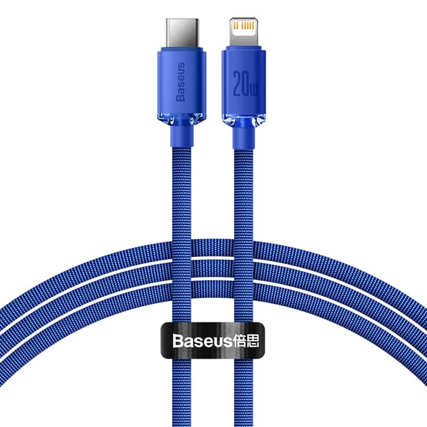 Kabel til hurtig opladning og dataoverførsel USB-C Iphone Lightning 20W 1,2m blå