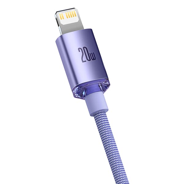 Kabel til hurtig opladning og dataoverførsel USB-C Iphone Lightning 20W 1,2m lilla