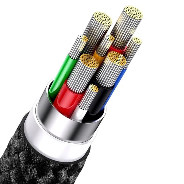 Flash Series II USB-C kabel Iphone Lightning microUSB 100W 1,5m sort