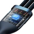 Miniatyrbild 4 av 6: Flash Series II USB-C USB Type A-kabel Iphone Lightning microUSB 100W 1,5m blå