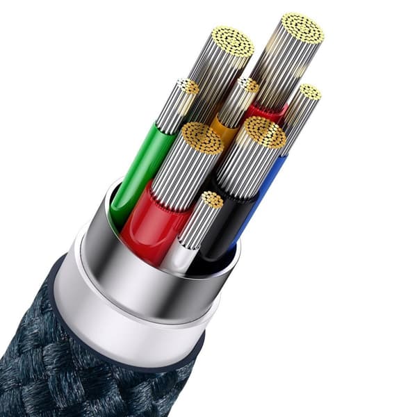 Flash Series II USB-C USB Type A-kabel Iphone Lightning microUSB 100W 1,5m blå