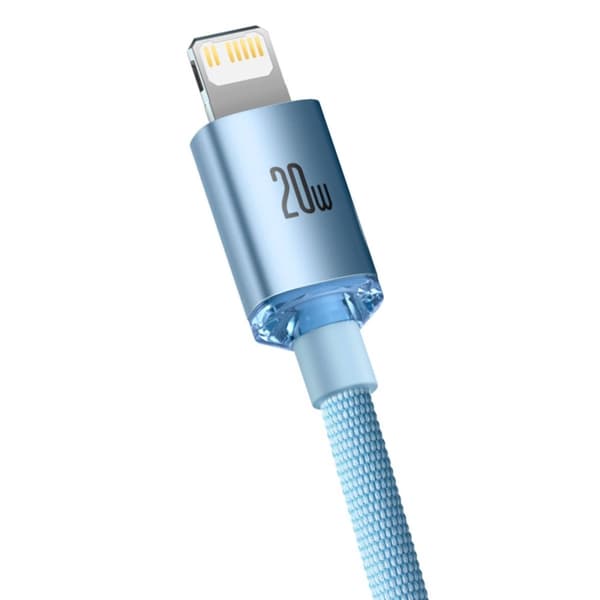 USB-C Iphone Lightning kabel hurtig opladning 20W 1,2m blå
