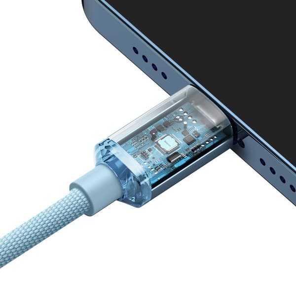 USB-C Iphone Lightning kabel hurtig opladning 20W 1,2m blå
