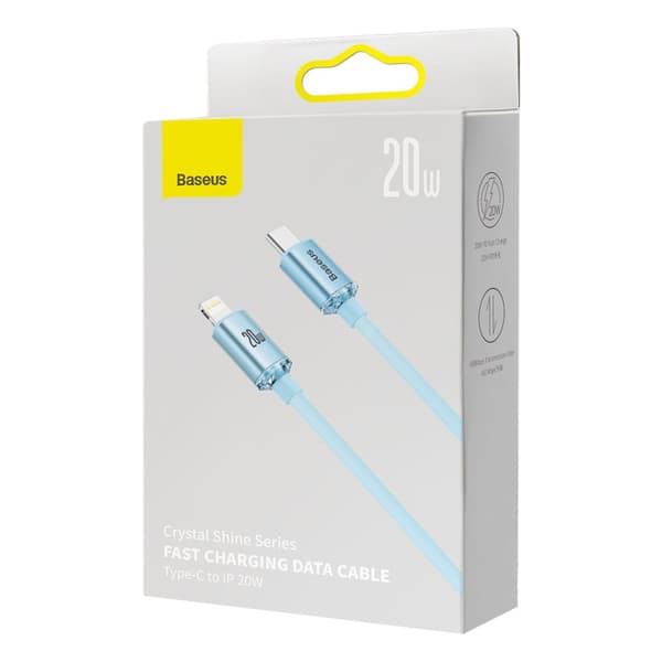 USB-C Iphone Lightning kabel hurtig opladning 20W 1,2m blå