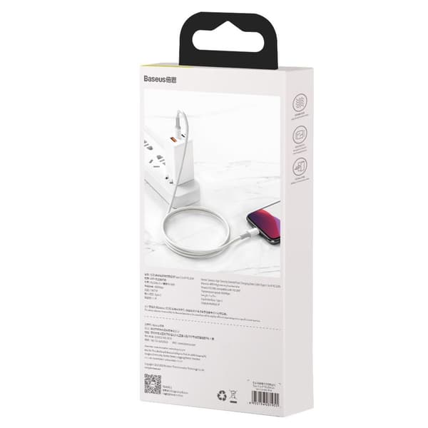 Kabel til iPhone USB-C - Lynhurtig opladning 20W 2m - hvid