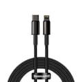 Miniatyrbillede 1 af 6: Kabel til iPhone USB-C - Lynhurtig opladning 20W 2m - helt sort