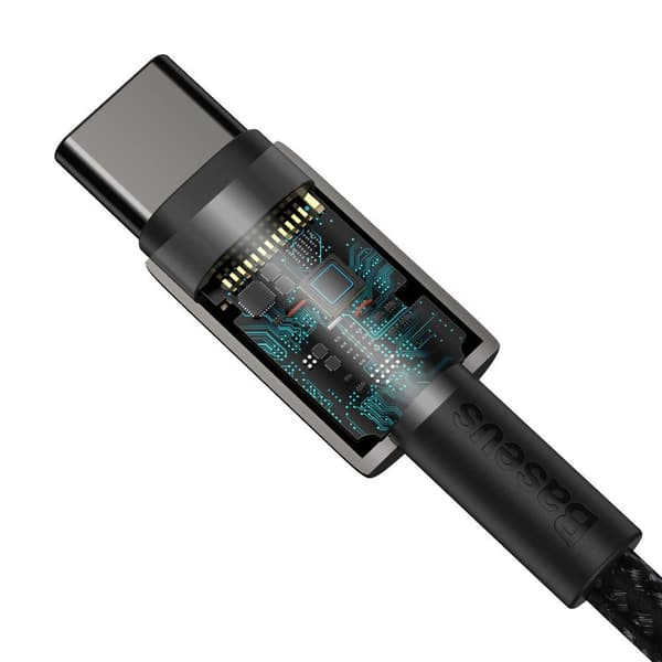USB-C - USB-C snabbladdningskabel 100W 2m - helsvart