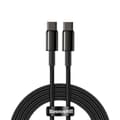 Miniatyrbild 1 av 6: USB-C - USB-C snabbladdningskabel 100W 2m - helsvart