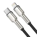 Pikkukuva 2 / 6: iPhone USB-C - Lightning Cafule Metal Data Virransyöttökaapeli 20W 1m - musta