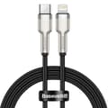 Pikkukuva 1 / 6: iPhone USB-C - Lightning Cafule Metal Data Virransyöttökaapeli 20W 1m - musta
