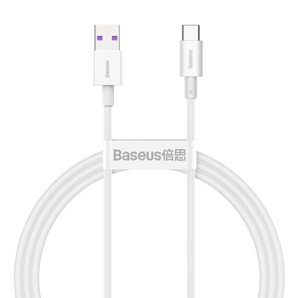 Superior USB - USB-C kabel 66W 6A 1m - hvid