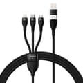 Pikkukuva 1 / 6: Kaapeli 4in1 USB+USB-C USB-C / iPhone Lightning / micro USB 1.2m - musta