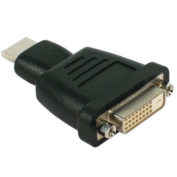 HDMI – DVI Sovitin – Uros/Naaras, Kullatut Kontaktit, Kiinnitysruuvit