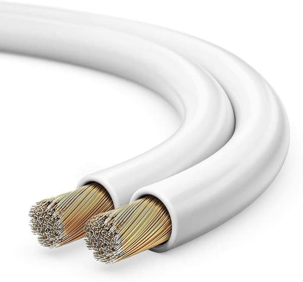 Sonero - S-SC2150W-30 - 30 meter 2 x 1,50 mm CCA-högtalarkabel/högtalarkabel, vit