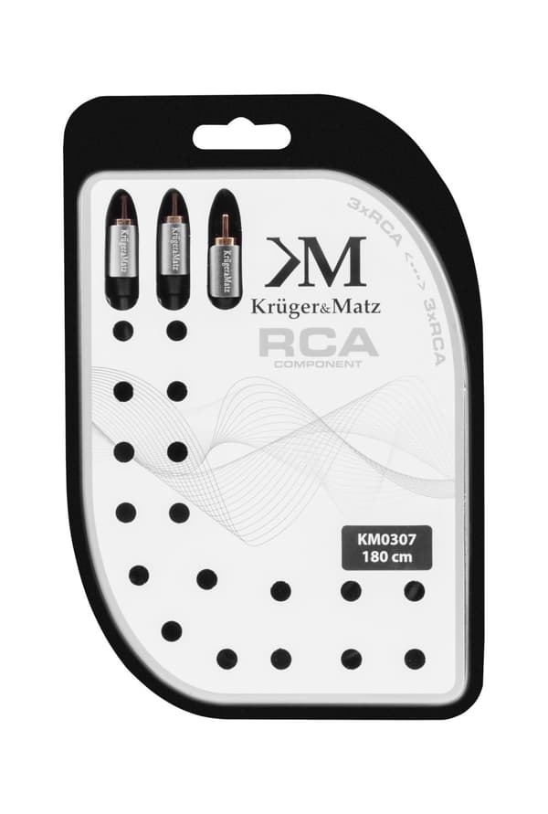 3RCA-3RCA komponentkabel 1,8m Kruger & Matz