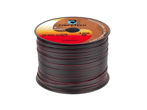 Högtalarkabel 0,75 mm svart