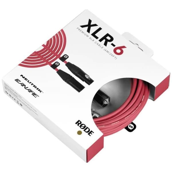 Rode XLR6M-R XLR Link-kabel - Lämplig för scen och studio - Röd