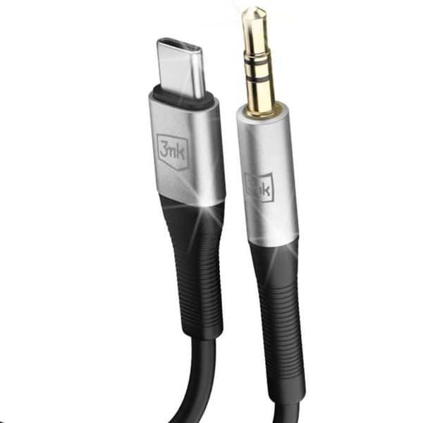 USB C till 3,5 mm jackkabel Robust aluminium High Fidelity-ljud 1 m 3 mk svart