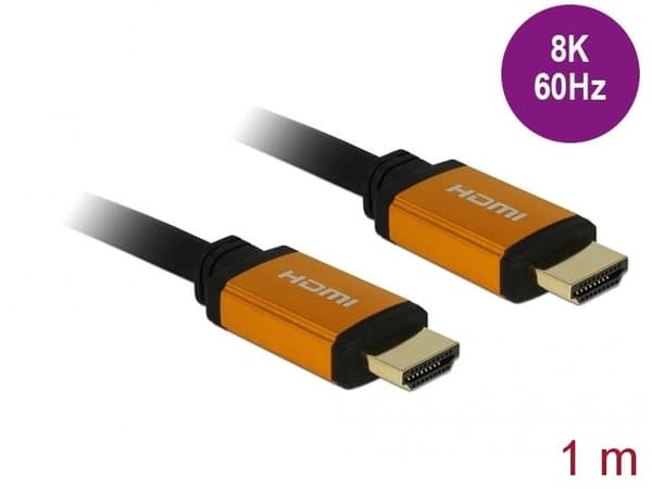 Delock High Speed HDMI Cable 48 Gbps 8K 60 Hz 1 m