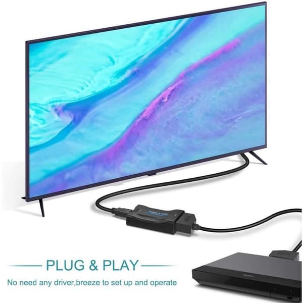 SCART till HDMI Adapter 720P/1080P (60Hz) SCART till HDMI Video Audio Adapter Converter