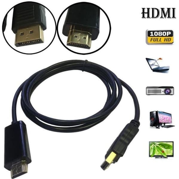 1,8M Displayport Display Port DP till HDMI Hane till Hane Full HD High Speed @wh1296