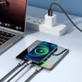 Miniatyrbild 10 av 10: 3-i-1 kabel USB - USB-C / Lightning / micro USB 3,5 A 1,2 m blå
