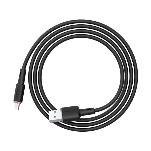 Kabel til iPhone MFI USB - Lightning 2.4A 1.2m sort