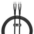 Miniatyrbillede 1 af 6: Holdbart fleksibelt USB-C hurtigopladningskabel 100W 1m sort