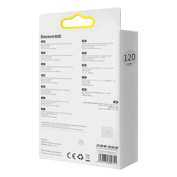 USB - Lightning-kabel til hurtig opladning og dataoverførsel, 1,2 m, sort