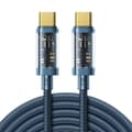 Miniatyrbillede 1 af 9: Stærkt flettet kabel USB-C 100W 2m blå