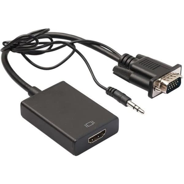 VGA hane till HDMI hona Converter Adapter Kabelutgång 1080P HD+Audio TV AV HDTV