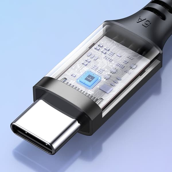 USB-C kabel 100W 5A PD 480Mbps 3m grå