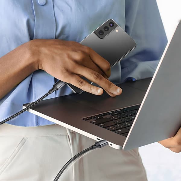 USB-C kabel 100W 5A PD 480Mbps 3m grå