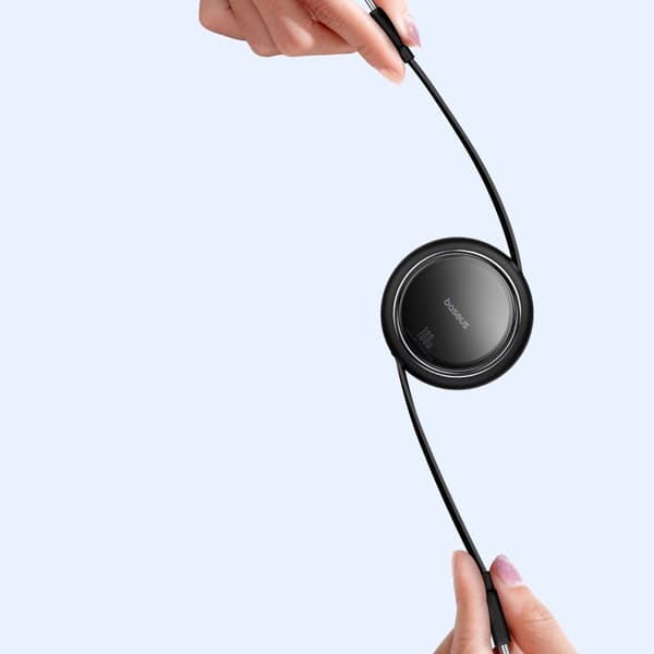 Kabel tilbagetrækkeligt optrækkeligt kabel USB-C 100W Free2Draw Mini 1m sort