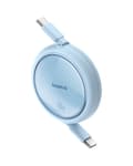 Miniatyrbillede 2 af 6: Kabel tilbagetrækkeligt optrækkeligt kabel USB-C 100W Free2Draw Mini 1m blå