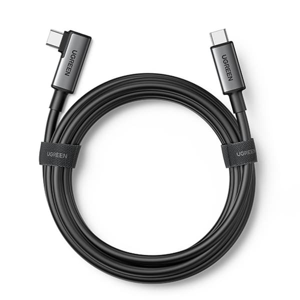 Kulma USB-C-kaapeli, joka tukee Oculus Quest 2 VR -laseja 60 W 5m musta