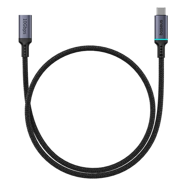 USB-C 10Gbps kabelförlängningskabel 0,5m svart