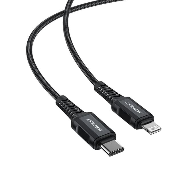 MFI kabel til iPhone USB-C - Lightning 30W 3A 1,8m sort