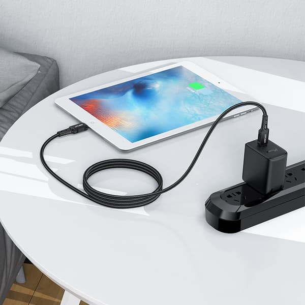 MFI kabel til iPhone USB-C - Lightning 30W 3A 1,8m sort