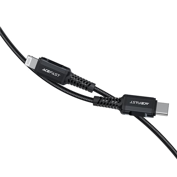 MFI kabel til iPhone USB-C - Lightning 30W 3A 1,8m sort