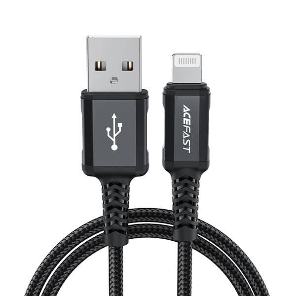 MFI-kabel för iPhone USB - Lightning 2,4A 1,8m svart