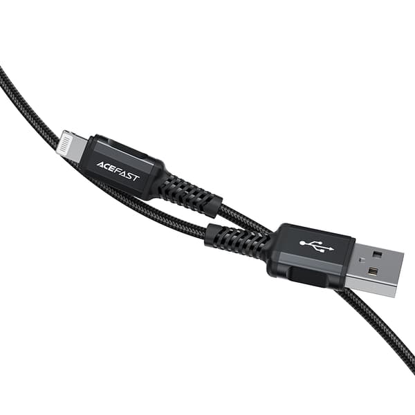 MFI-kabel för iPhone USB - Lightning 2,4A 1,8m svart