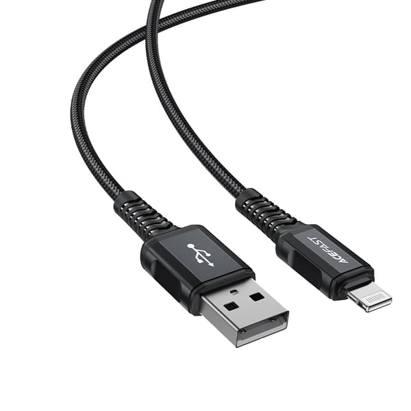 MFI-kabel för iPhone USB - Lightning 2,4A 1,8m svart