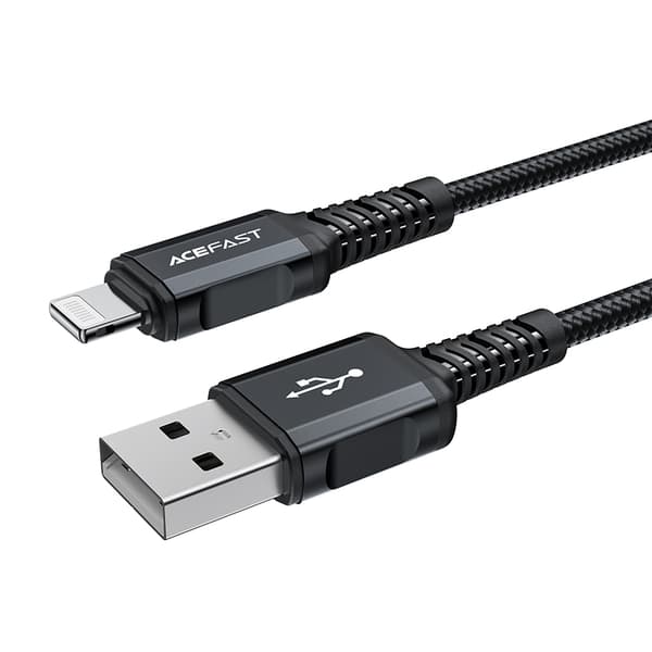 MFI-kabel för iPhone USB - Lightning 2,4A 1,8m svart