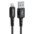 Miniatyrbild 1 av 6: MFI-kabel för iPhone USB - Lightning 2,4A 1,8m svart